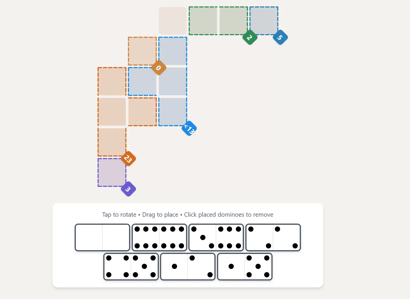 Pips NYT Game screenshot