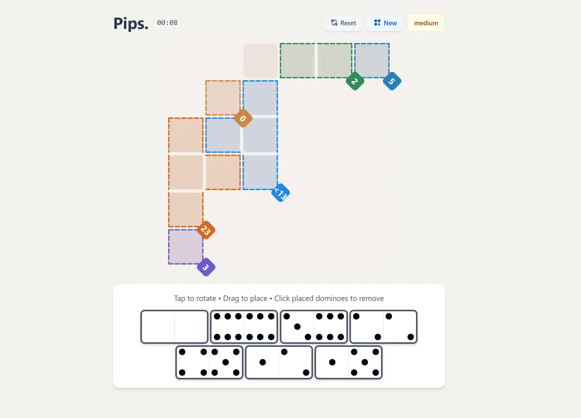 Pips NYT Gameplay: Game screen-2