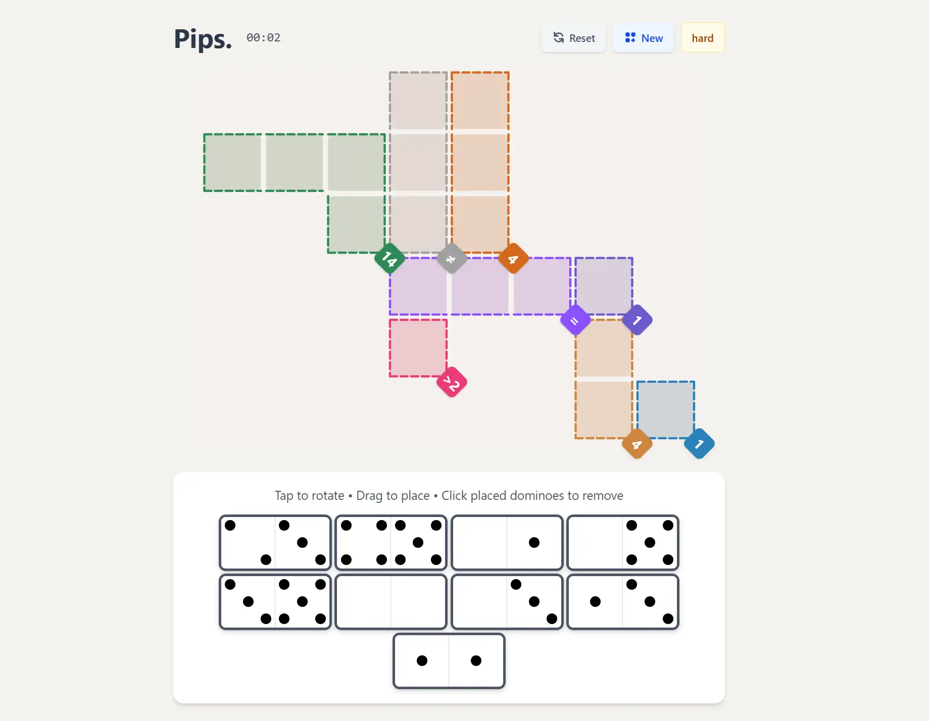 Pips NYT Gameplay: Game screen-3