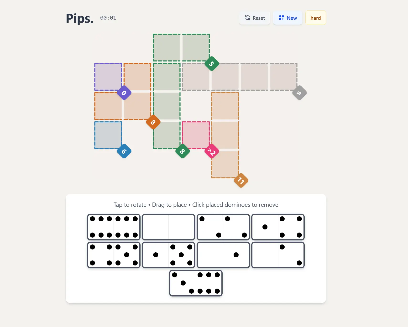Pips NYT Gameplay: Game screen-4